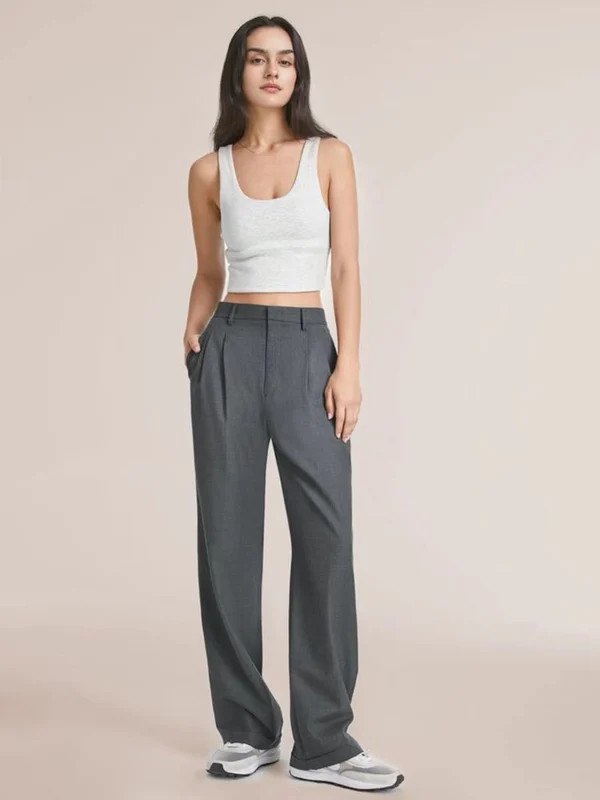 Last Day 49%OFF - HIGH WAIST TAILORED WIDE LEG PANTS