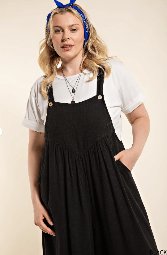 LAST DAY 70% OFF - Plus Size Wide Leg Overalls Jumpsuit