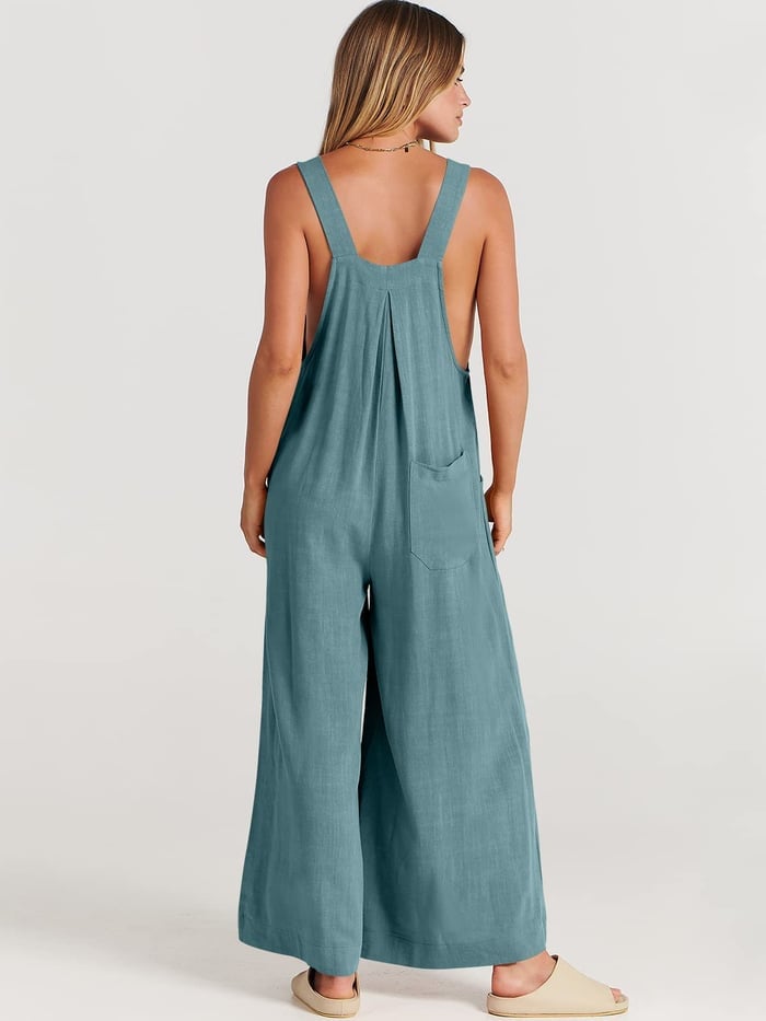 LAST DAY 70% OFF - Plus Size Wide Leg Overalls Jumpsuit