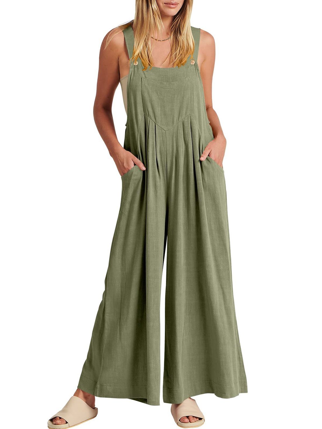 LAST DAY 70% OFF - Plus Size Wide Leg Overalls Jumpsuit