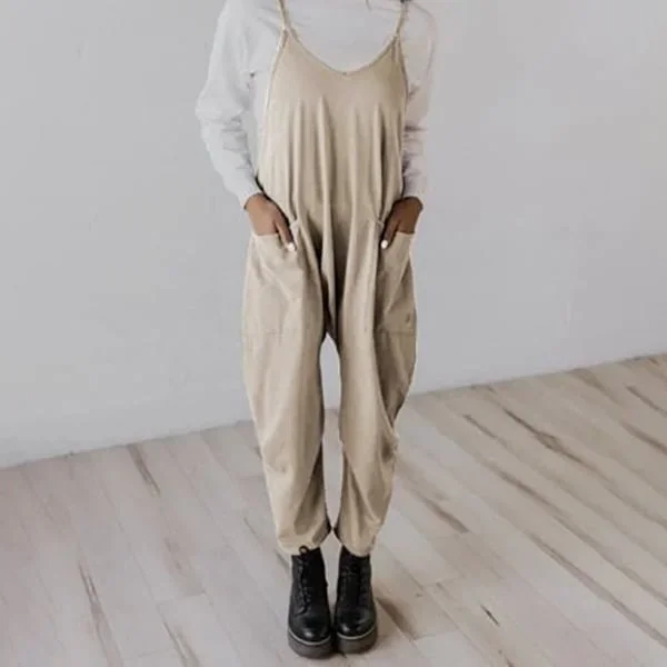 LAST DAY 70% OFF - Wide Leg Jumpsuit with Pockets