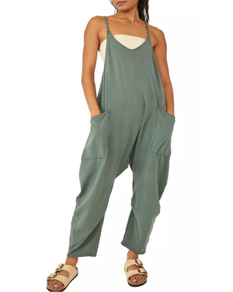 LAST DAY 70% OFF - Wide Leg Jumpsuit with Pockets