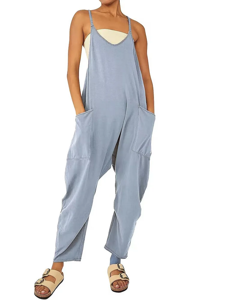 LAST DAY 70% OFF - Wide Leg Jumpsuit with Pockets