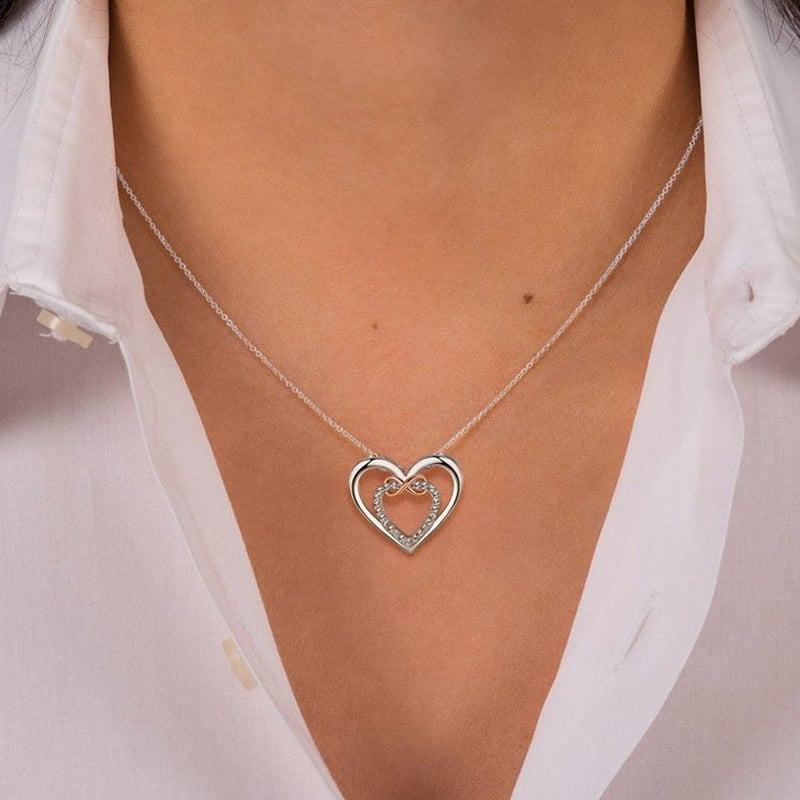 Last Day 75% OFF - Two Hearts Infinity Necklace