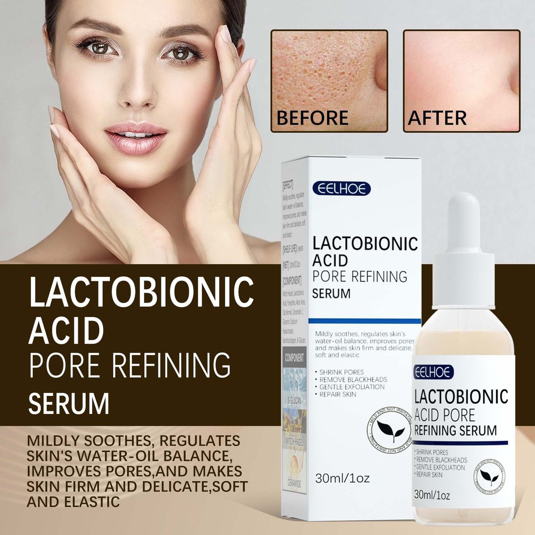 Last Day Promotion 70% OFF - Lactobionic acid pore contraction Face Serum