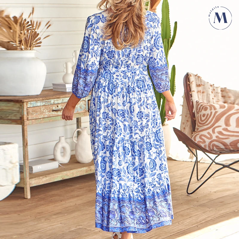 Maldila - New Style 80%OFF - V-neck Bohemian Dress