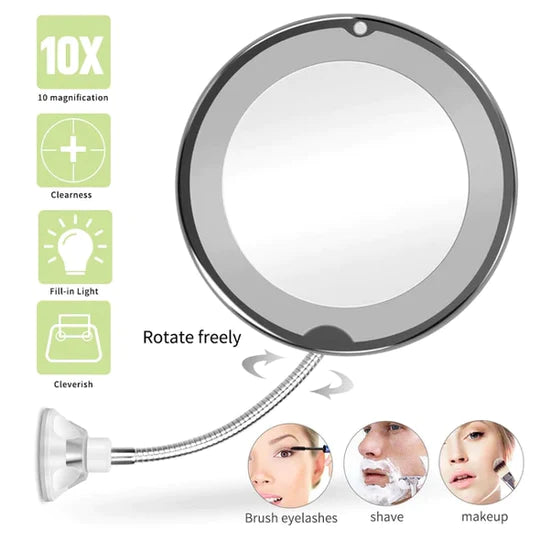 PHWorldCase 10X Magnifying LED Lighted Flexible Mirror