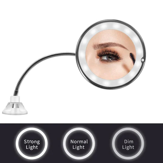 PHWorldCase 10X Magnifying LED Lighted Flexible Mirror