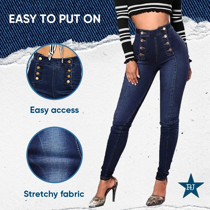 PopJeans - Butt Lifting High Waist Jeans