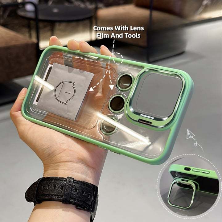 Self-contained Stand Silicone Case Cover for iPhone