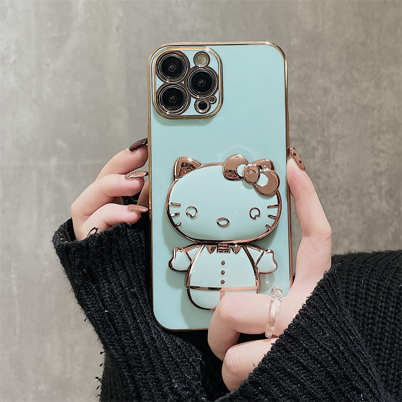 Serenityll Kitty Cat Making Up Mirror Phone Case