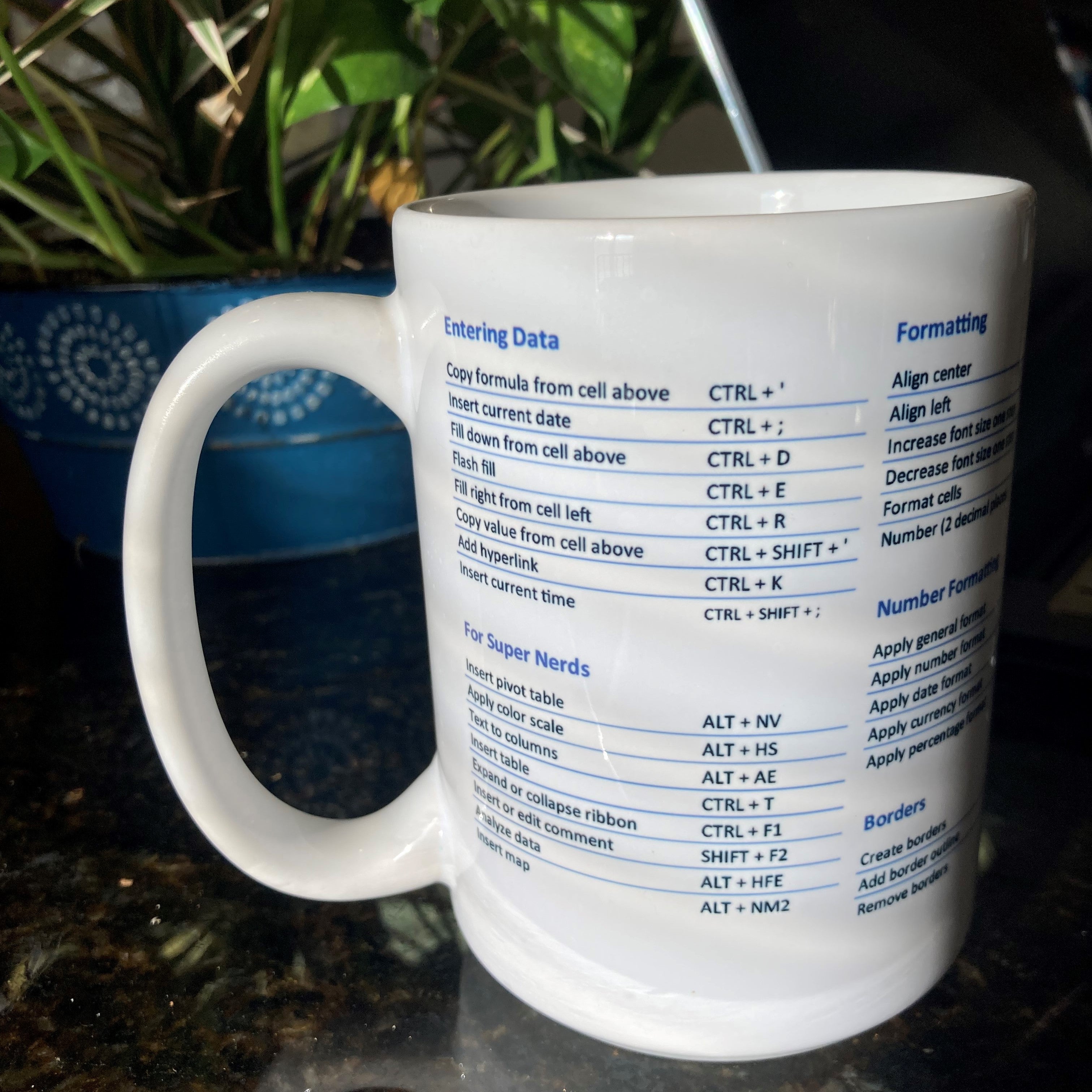 The Excel Super Shortcuts Mug (for PC)