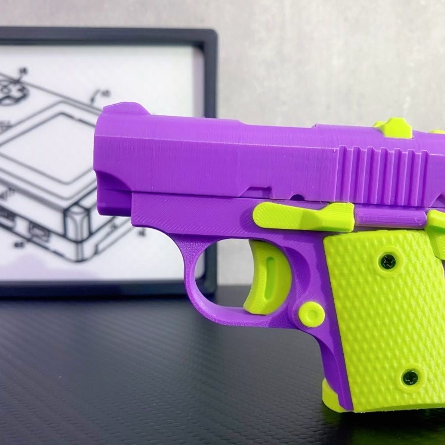 3D Printed Baby Mini M1911 Gravity Cub Jumping Small Knife Fidgets