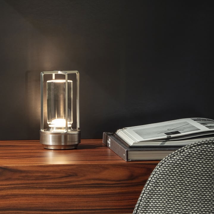 Ambient Lantern Cordless Crystal Table Lamp