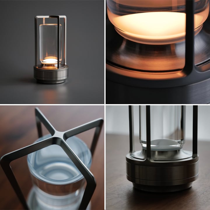 Ambient Lantern Cordless Crystal Table Lamp