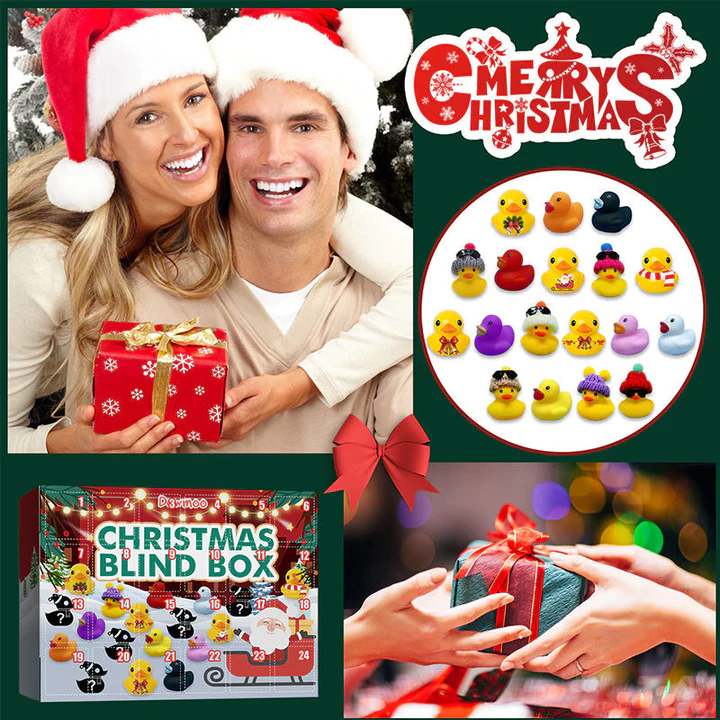 Christmas Rubber Ducks Advent Calendar 2023(1 Set 24 Ducks)