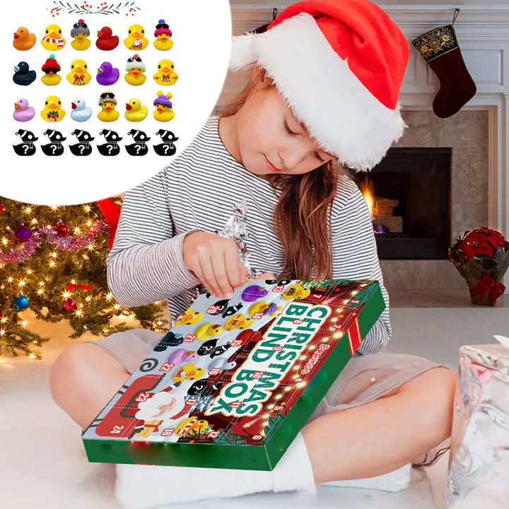 Christmas Rubber Ducks Advent Calendar 2023(1 Set 24 Ducks)