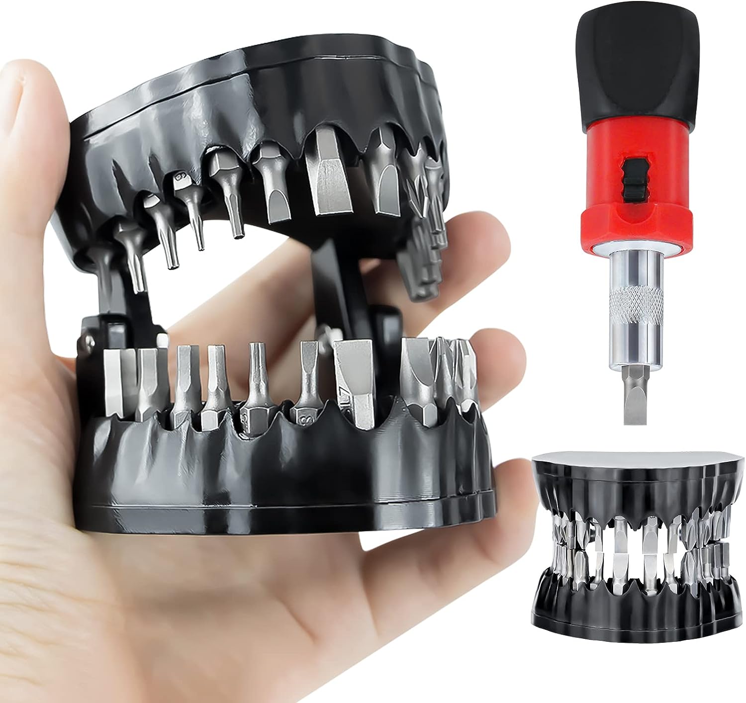 Denture Drill Bit Holder with 28 Bits Set