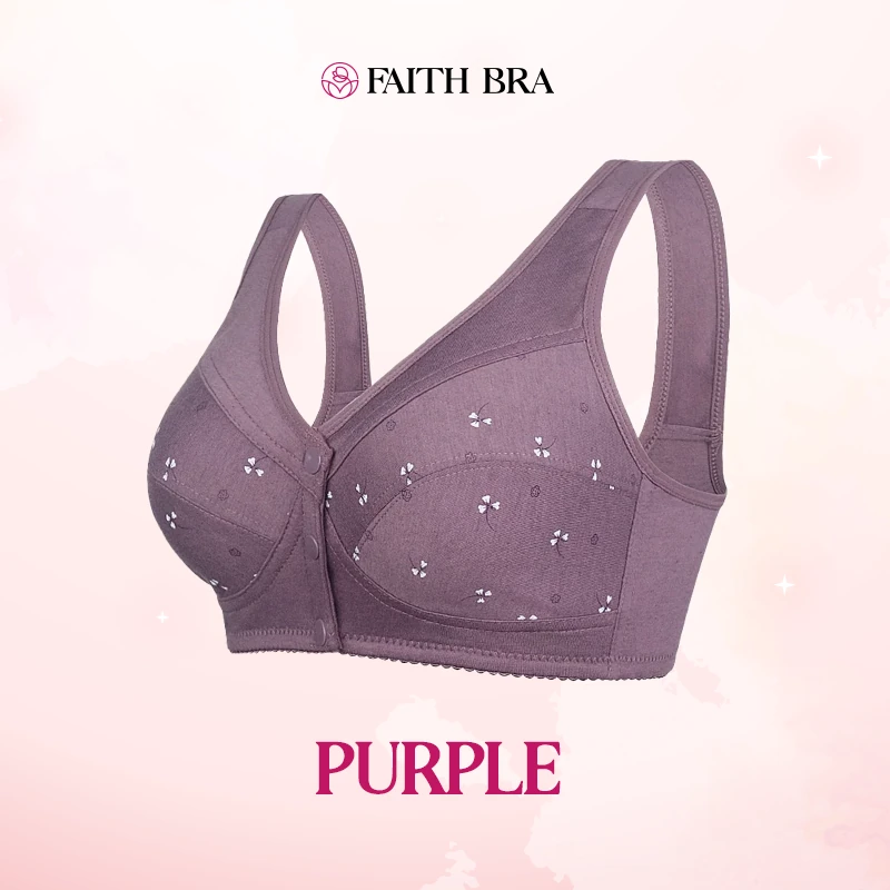 Faith Bra - Designed for Senior - Front Closure Cotton Bra