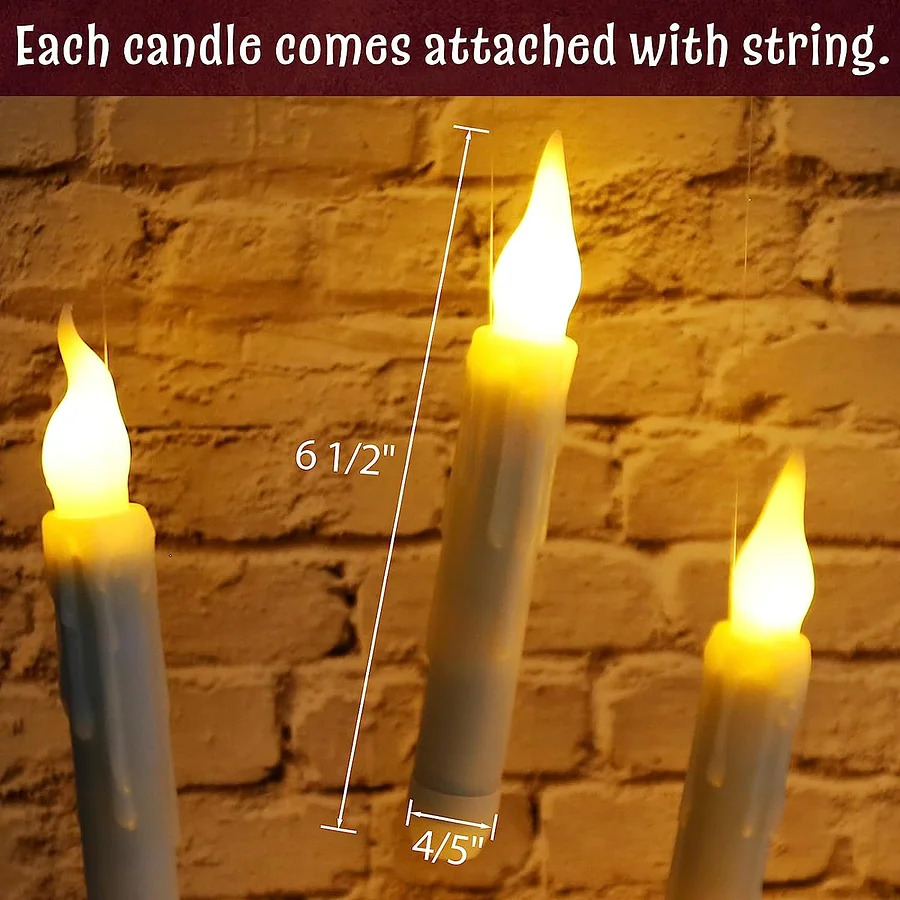 Floating LED Candles with Wand Remote Control