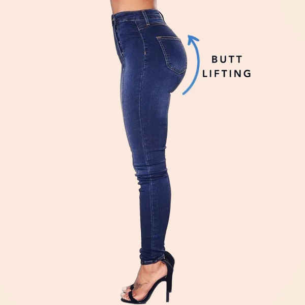 Hot Sale-49% OFF - Double Breasted High Waist Skinny Jeans