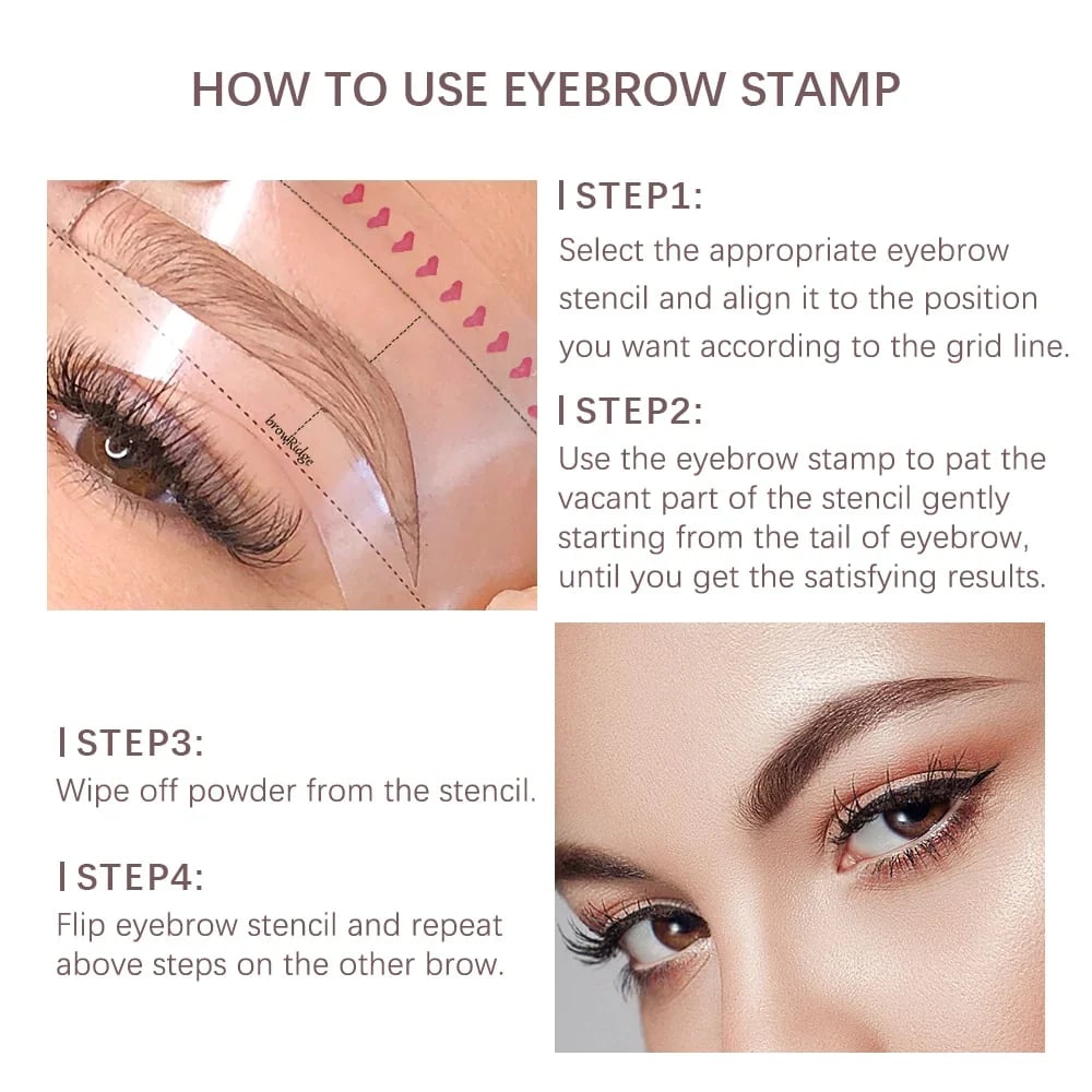 LAST DAY 49% OFF - Brow Stamp Set + 10 Templates & 2 Brow Brushes