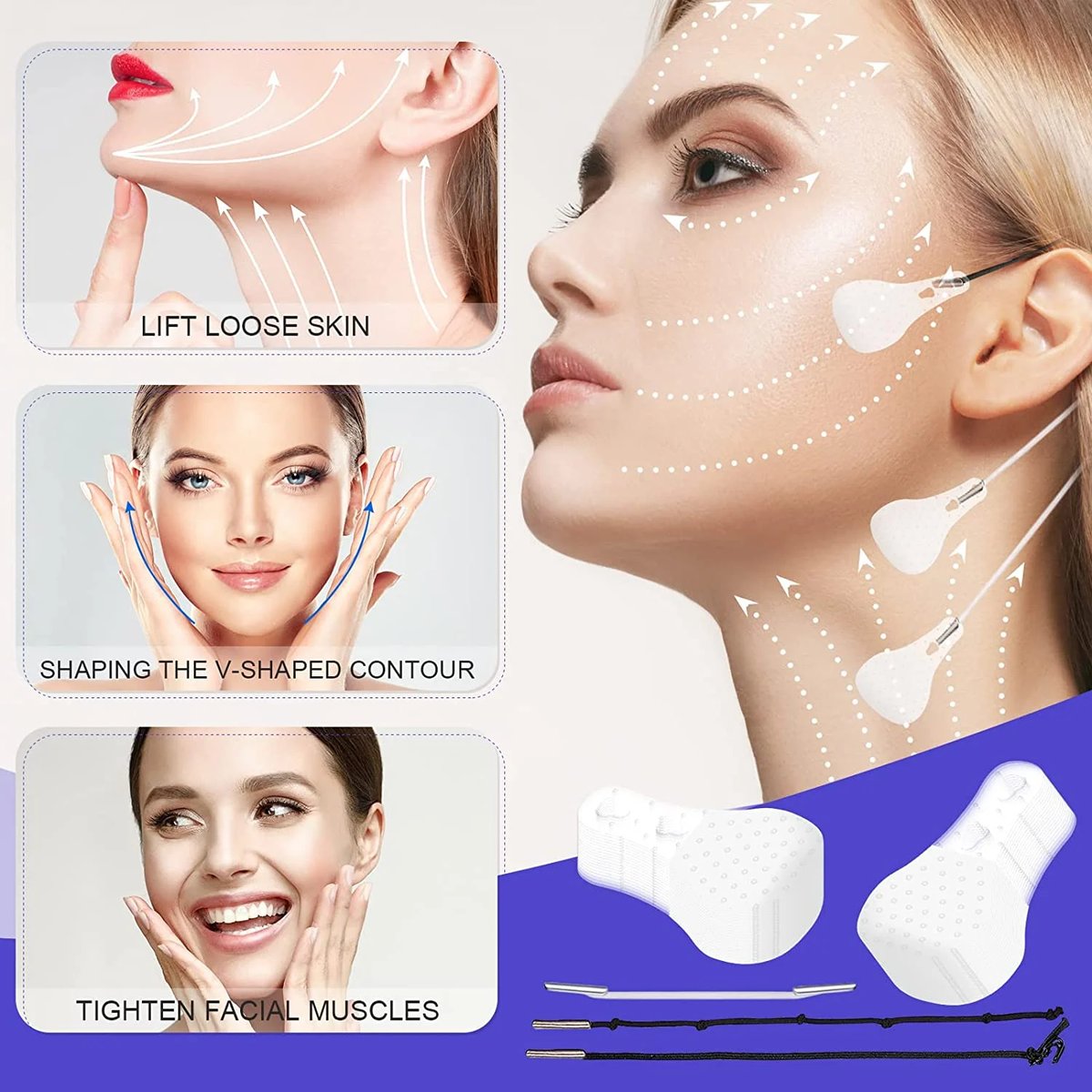 LAST DAY-49%OFF – New Ultra Invisible Waterproof Face Lift Stickers Complete Kit