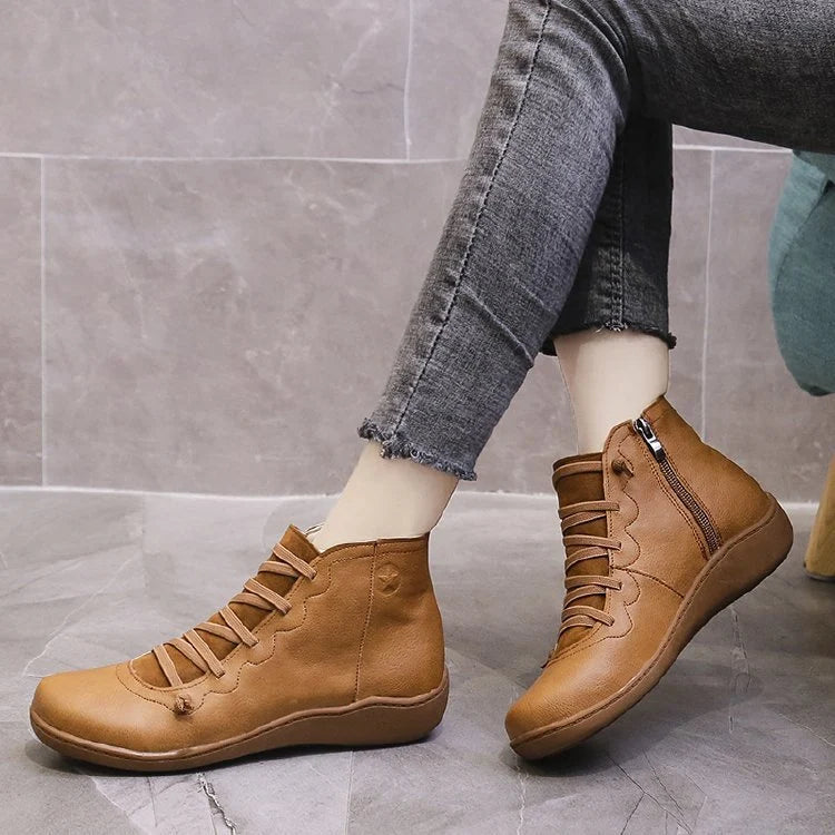 Last Day Promotion 50% OFF - Comfortable Leather Arch Support Boots