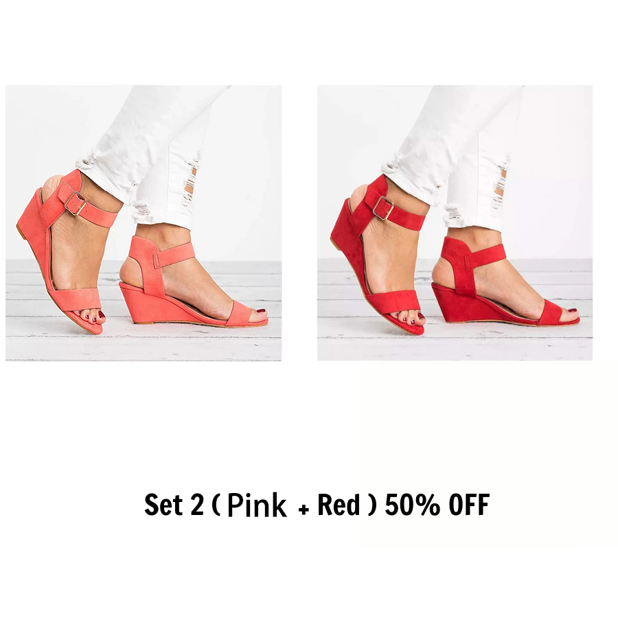 Last Day Promotion 60% OFF) Women's Comfortable Orthopedic Wedge Open Toe Sandals