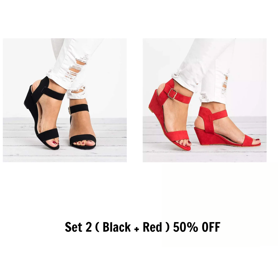 Last Day Promotion 60% OFF) Women's Comfortable Orthopedic Wedge Open Toe Sandals