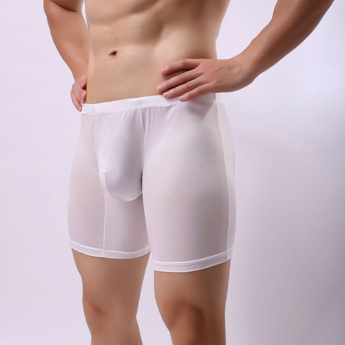 Men's Boxer Briefs Breathable Ice Silk Sports-Inspired Underwear