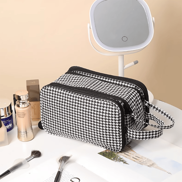 Pied De Poule Large-capacity Travel Cosmetic Bag