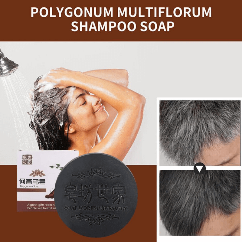 Polygonum Multiflorum Plant Extract Nourishing Hair Roots Cleaning Oil Control Handmade Soap