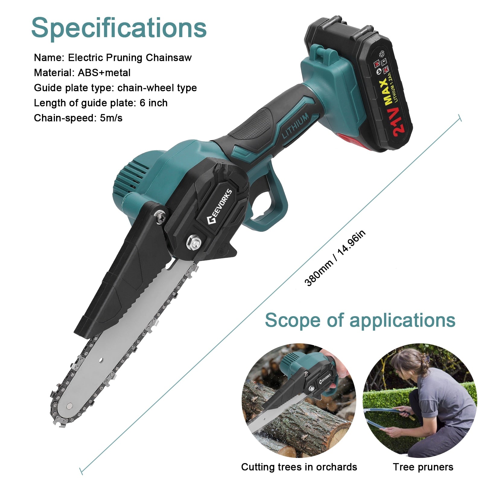 Solution4You Cordless Electric Chainsaw