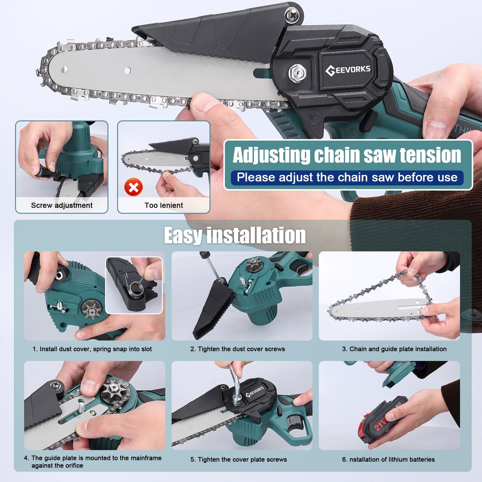 Solution4You Cordless Electric Chainsaw