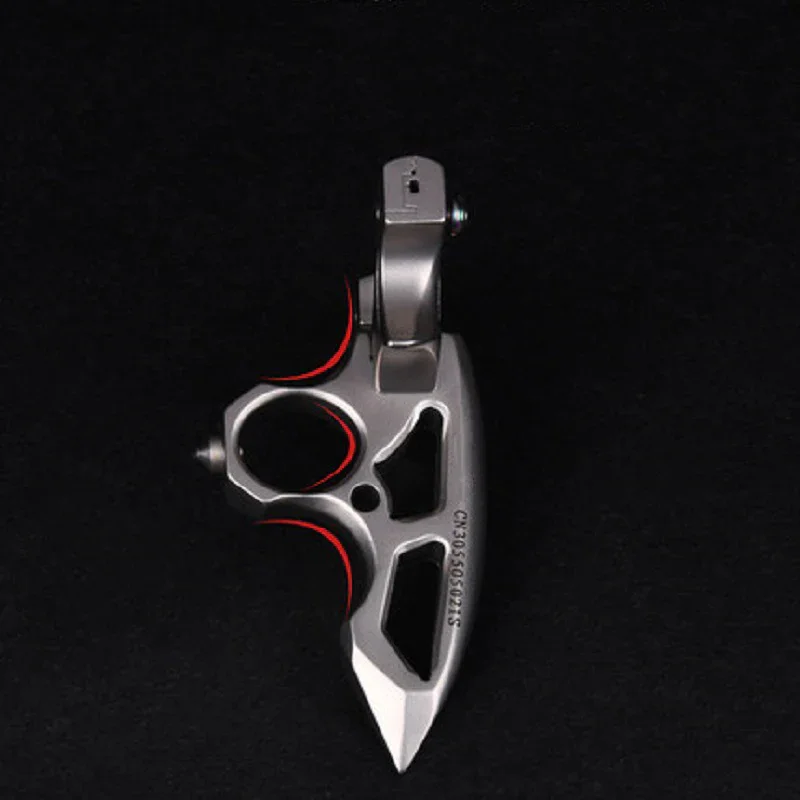 Titanium alloy finger tiger slingshot two-in-one high-precision outdoor hunting professional slingshot self-defense tool