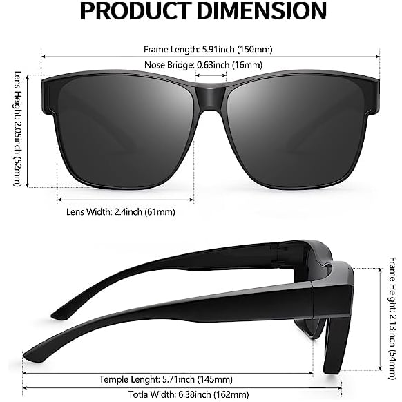 Universal models of myopic sunglasses - UV400 protective lenses