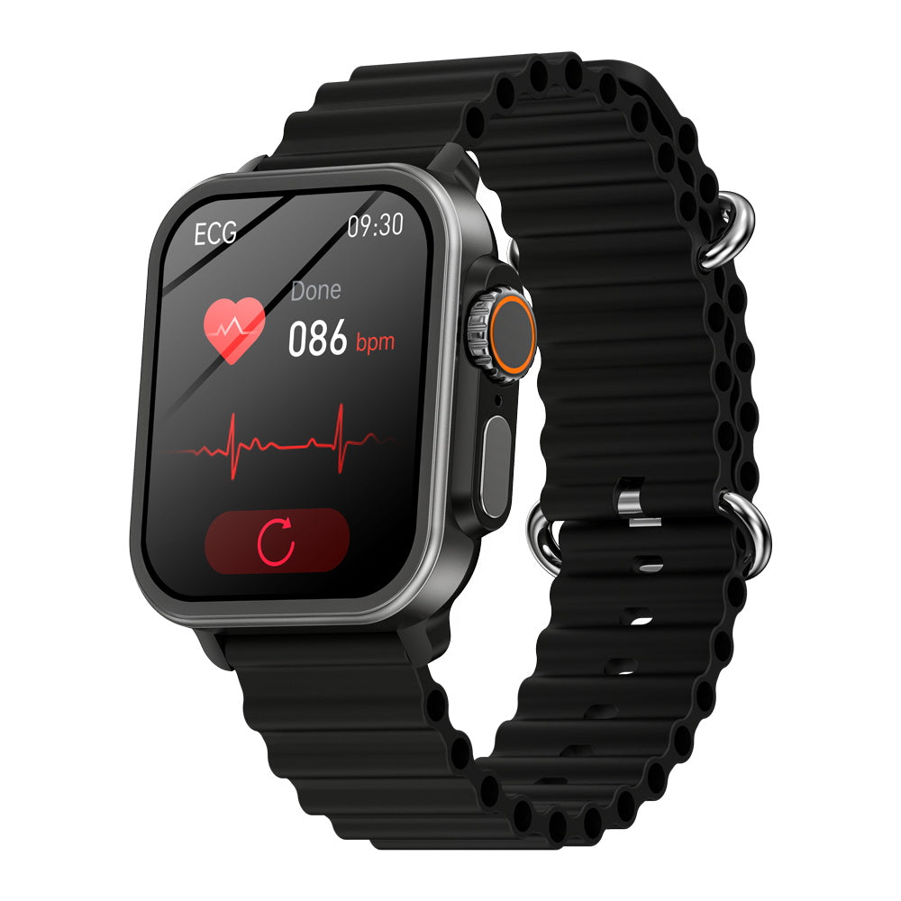 BEARSCOME VEE Bluetooth Call ECG/EKG Blood Oxygen Heart rate Monitoring Music SmartWatch