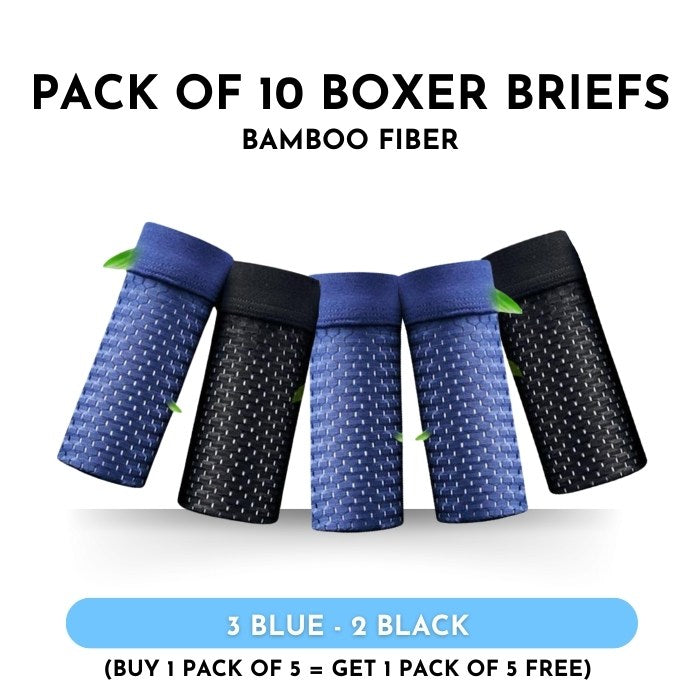 BoxHero - Pack of 10 bamboo fiber boxer briefs - Buy 5, get 10