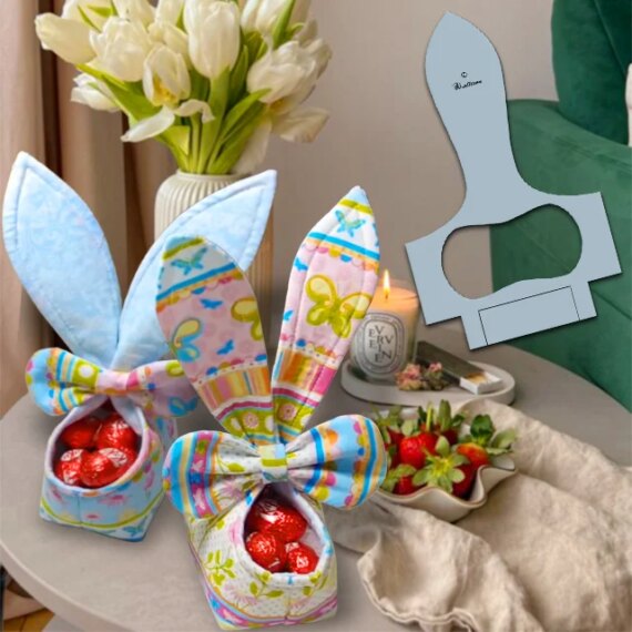 Bunny Ear Basket Sewing Template set - With Instructions