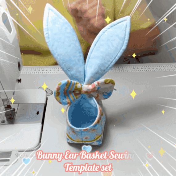 Bunny Ear Basket Sewing Template set - With Instructions