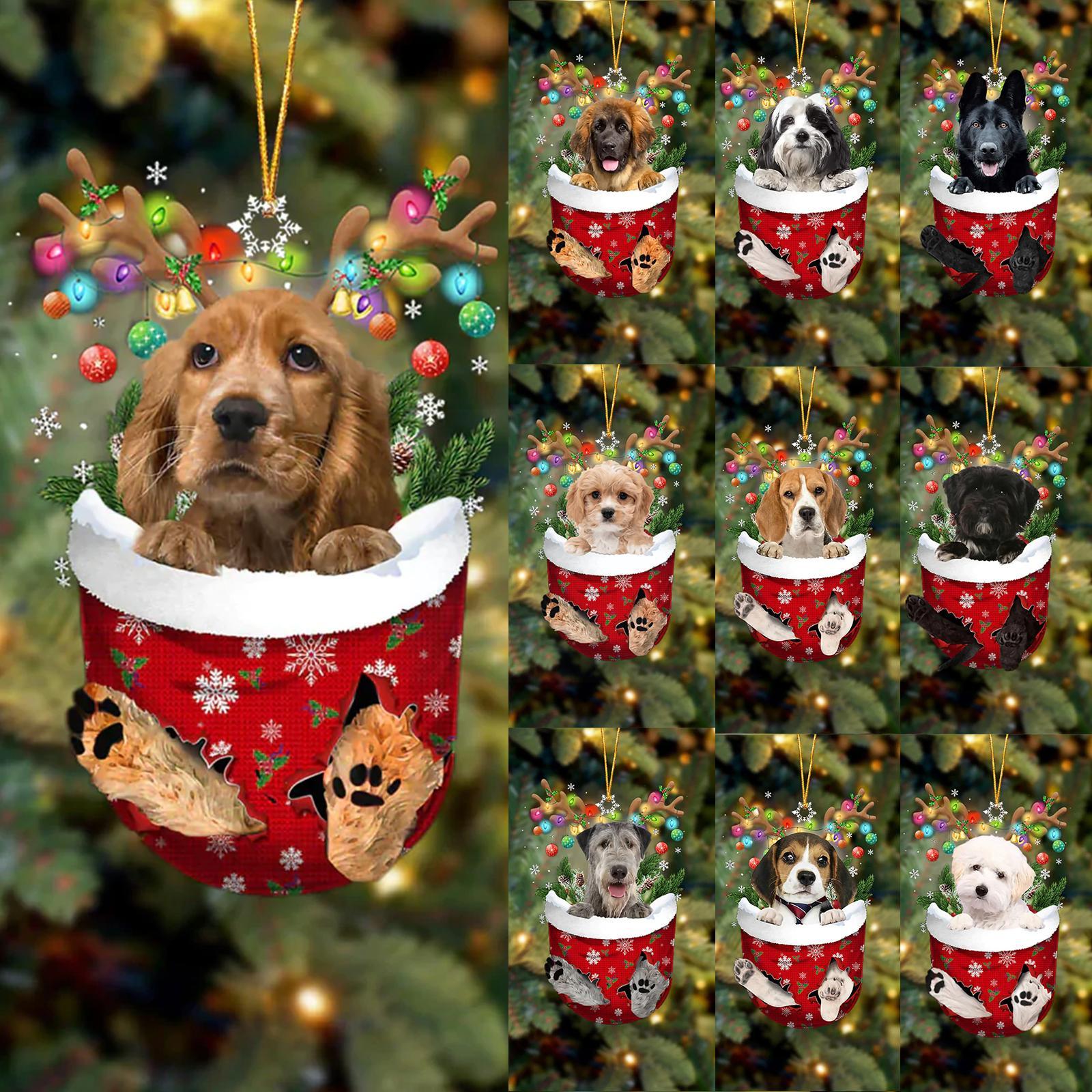 Christmas Dogs Ornaments