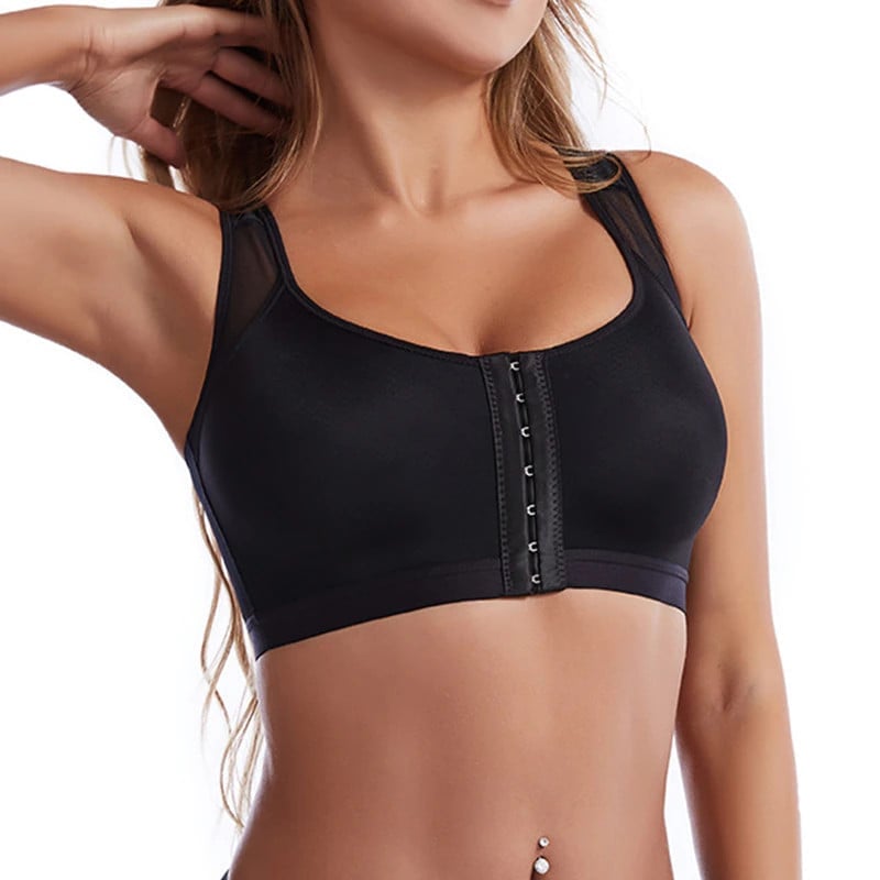 CURVEBRA - Front Closure Posture Wireless X-Shaped Back Support Full Coverage Bra