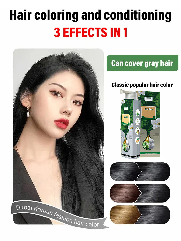 Dailypurc Pure Plant Extract For Grey Hair Color Bubble Dye