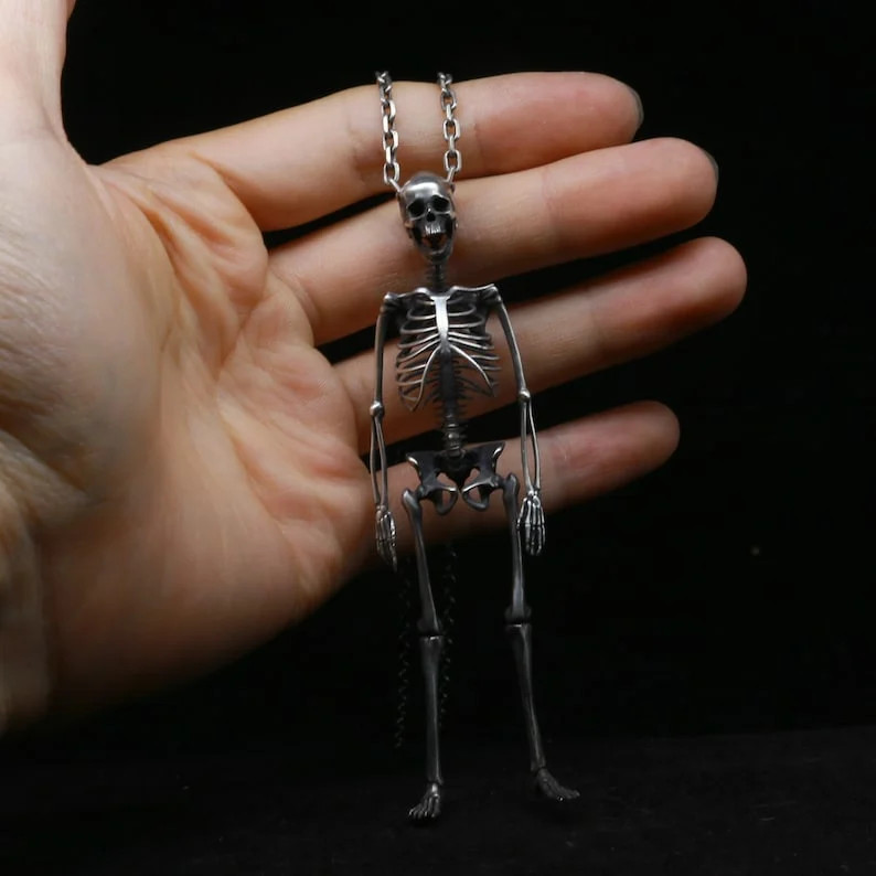 Handmade Full Body Skeleton Pendant - BEST HALLOWEEN GIFT