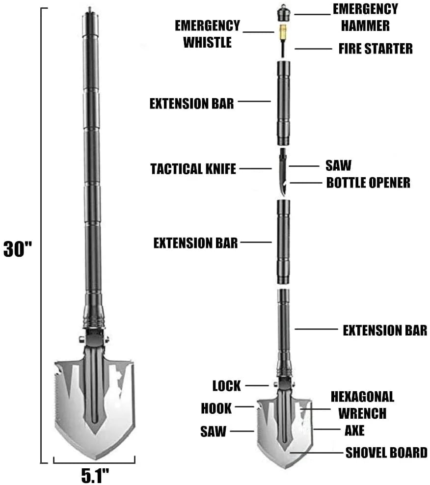 Indestructible Survival Shovel