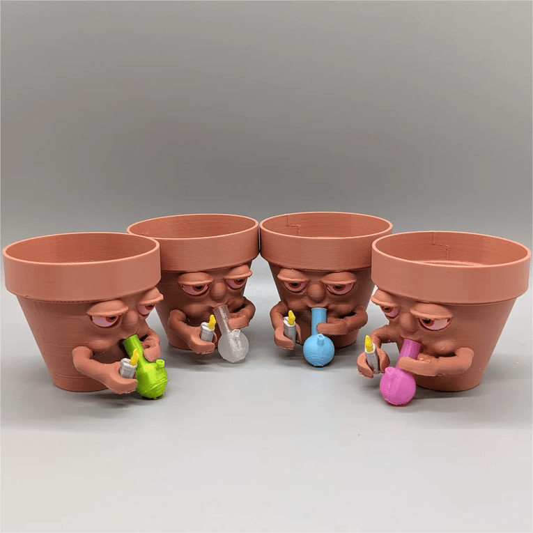 (Last Day Promotion - 50% OFF) Pot Smoking Pot planter for succulents or houseplants ripping a bong