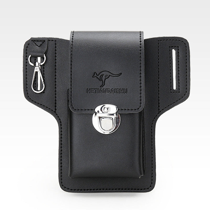 Leather Phone Pouch for Belt Universal Smartphone Holster Waist Bag