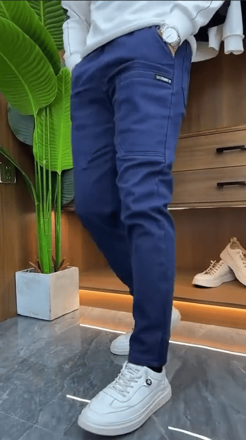 Men's Stretch Multi-pocket Skinny Cargo Pants