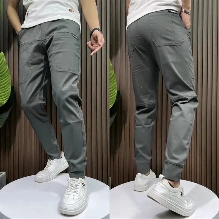 Men's Stretch Multi-pocket Skinny Cargo Pants